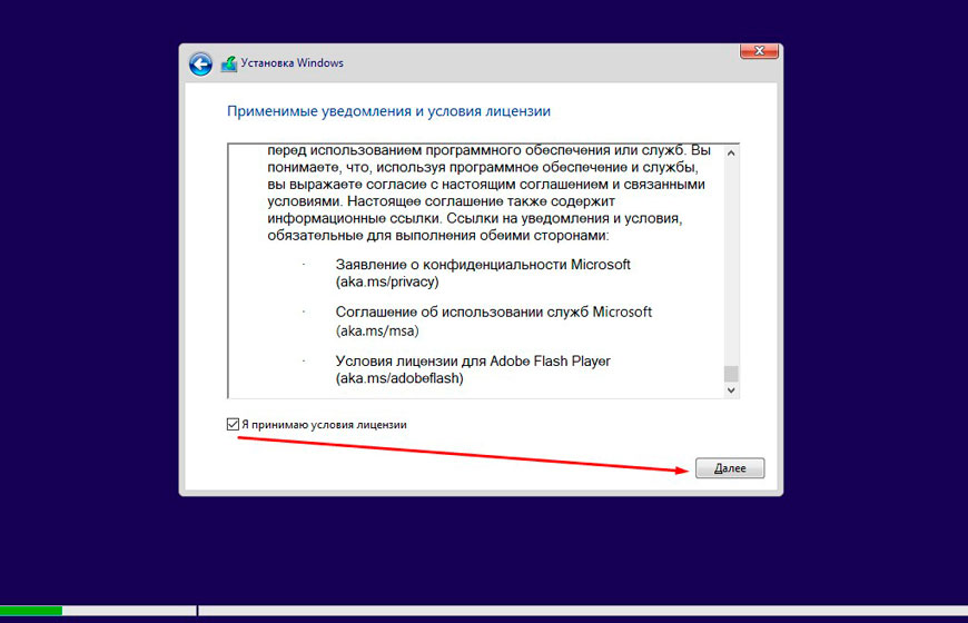Условия лицензии w 10